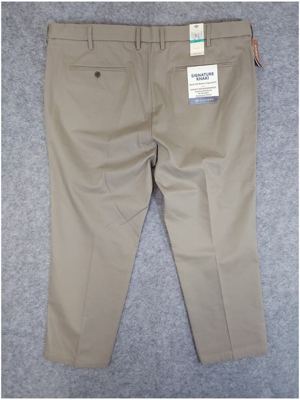 Dockers Signature Khaki Mens 46x29 Big Tall Tapered Stretch Pants NWT